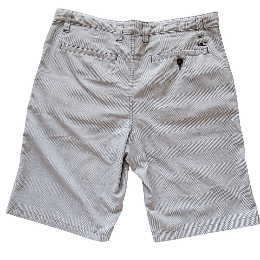 O'Neill Shorts Mens 32‎ Grey Glen Plaid Hybrid Walk Casual Flat Front Surf Skate - Picture 2 of 12